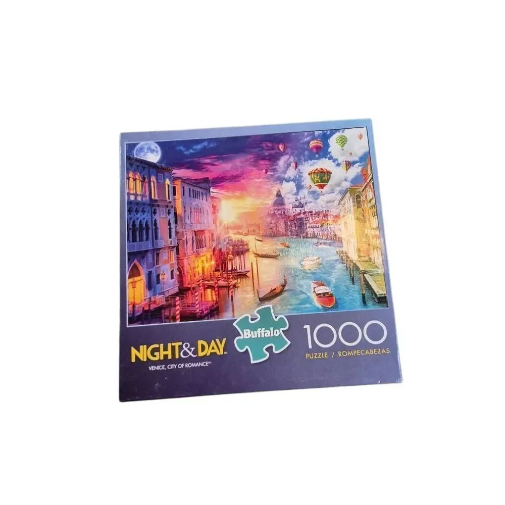 Buffalo Games - Night & Day, Venice, City of Romance - 1000 Piece Jigsaw Puzzle